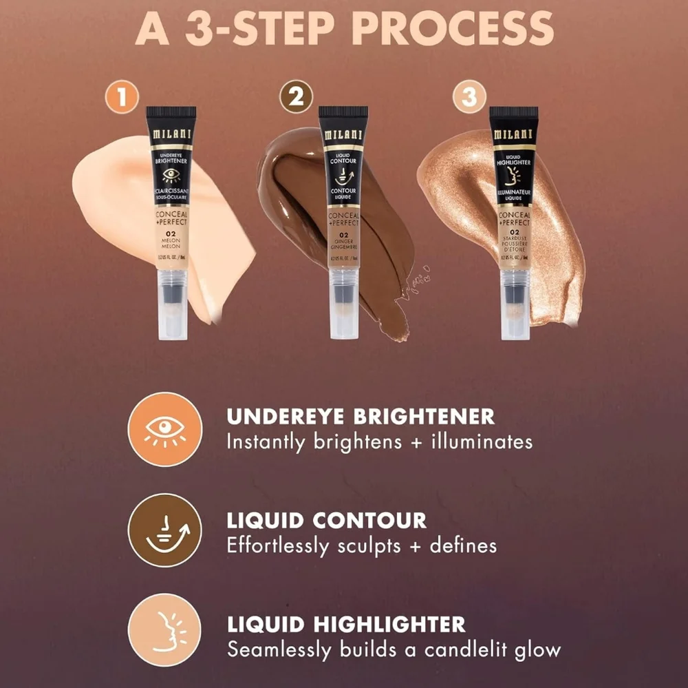 🆕️ Milani Liquid Contour Conceal + Perfect 🍬 03 TOFFEE 🍬